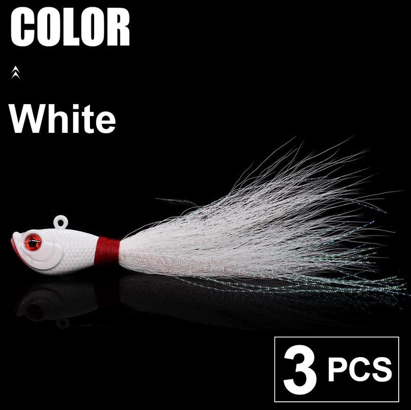 XFISHMAN Bucktail-Jigs-Saltwater-Hair-Jigs-Head -Fishing-Lures-Assorted Kit - Image 5
